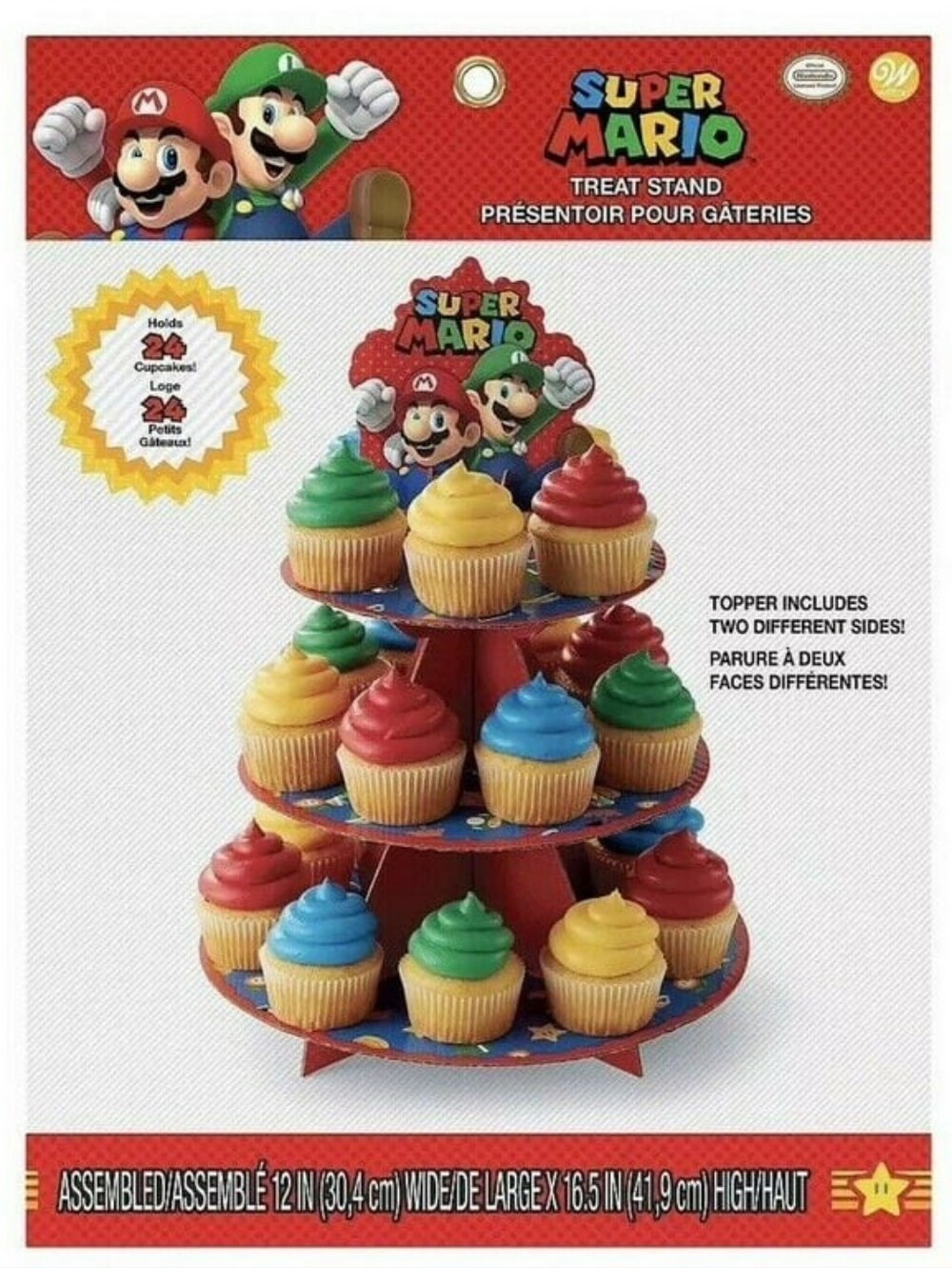 Wilton 2” x 16.5” Cardboard Super Mario 3-Tier